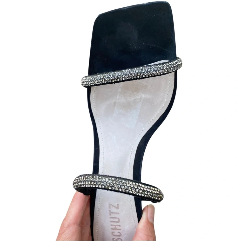 SCHUTZ Black Leather Sole Heels size 8.5